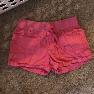 Green and pink shorts